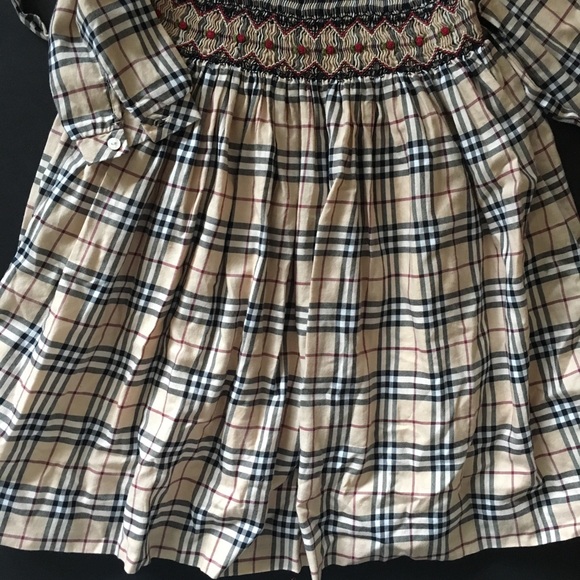 Vintage Burberry Smocked Dress - Picture 2 of 7